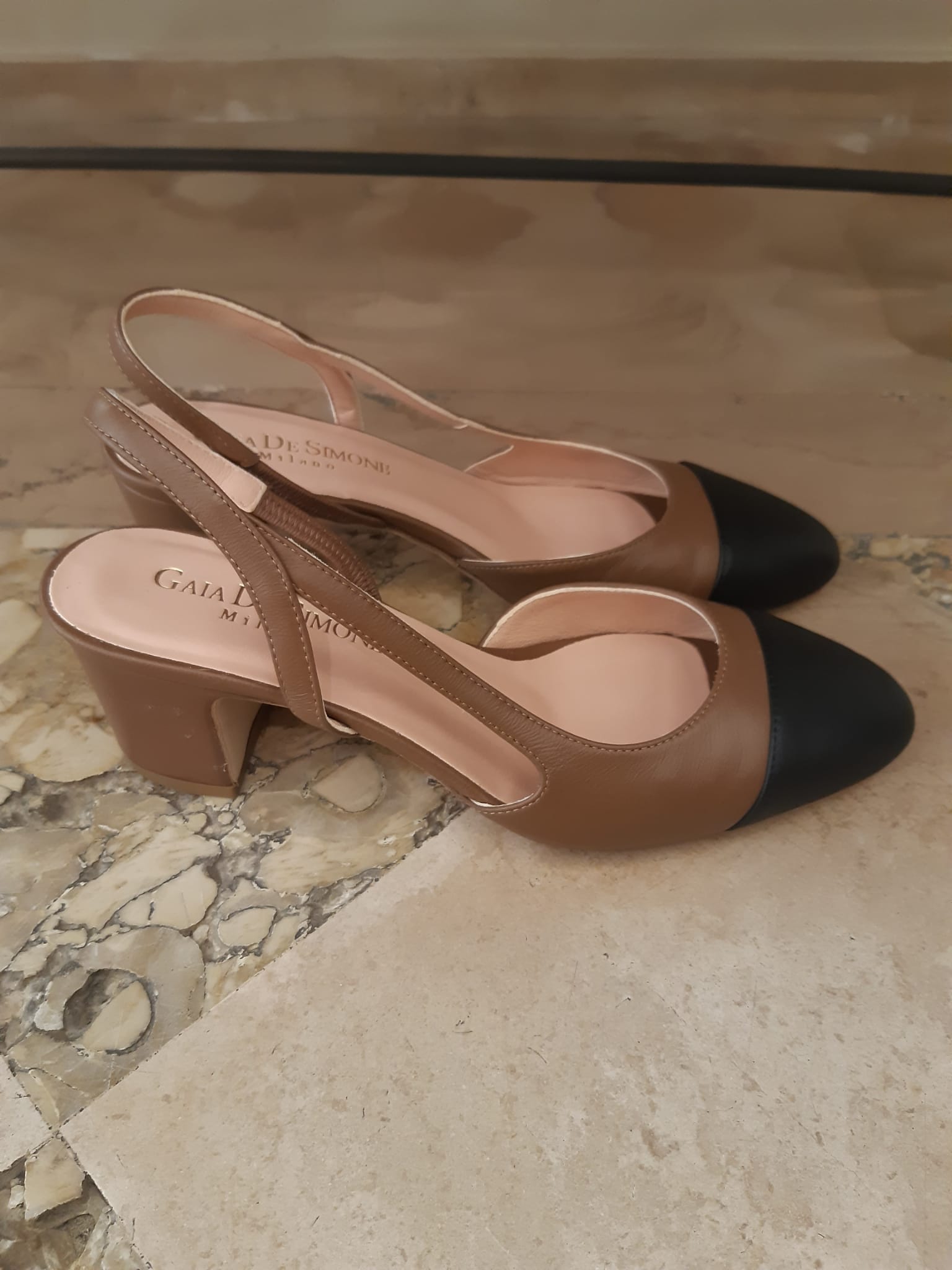 Gaia De Simone slingback bicolore